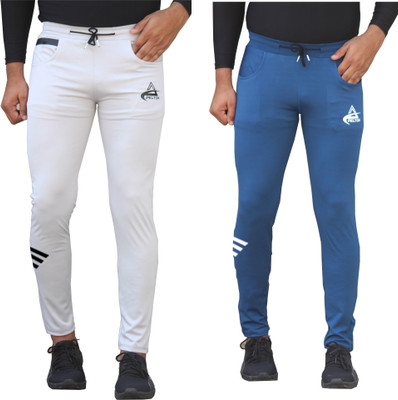 pelton Printed Men Grey, Light Blue Track Pants