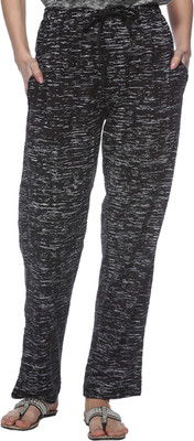 HouseOfCommon Printed Women Black Track Pants