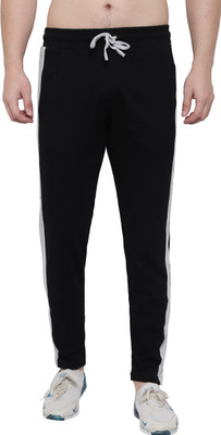 Ayvina Colorblock Men Black Track Pants