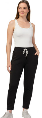 Retailmart Solid Women Black Track Pants