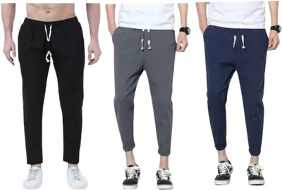 Aphe Fashion Solid Men Grey Track Pants