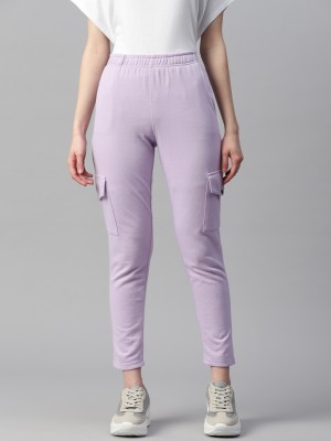 LAABHA Solid Women Purple Track Pants