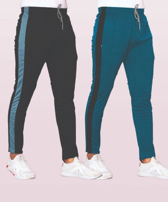 Avira Enterprisse Colorblock Men Blue, Black Track Pants