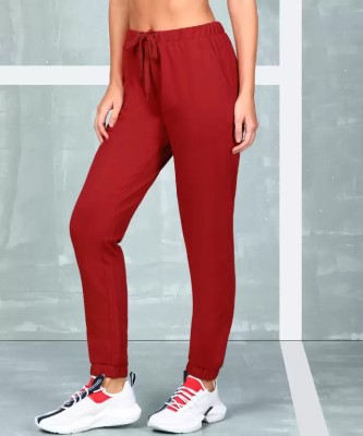 AADITYA Solid Women Red Track Pants