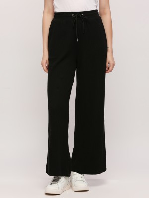 Pepe Jeans Self Design Women Black Track Pants