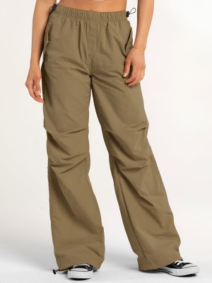 MANIAC Solid Women Brown Track Pants