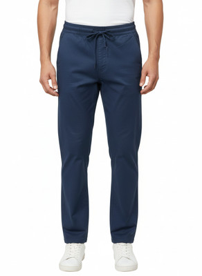 VOMAZO Printed Men Dark Blue Track Pants