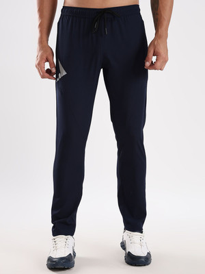 24 Street Solid Men Blue Track Pants