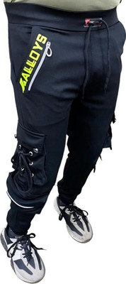 Mindsart GENZ Striped Men Black Track Pants
