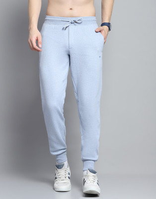 MONTE CARLO Solid Men Light Blue Track Pants
