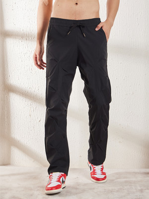 FUGAZEE Solid Men Black Track Pants