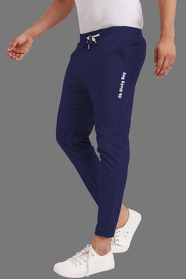 NB NICKY BOY Solid Men Dark Blue Track Pants