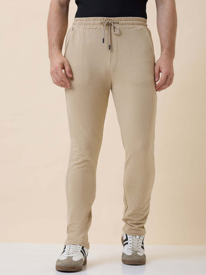 Status Quo Solid Men Beige Track Pants