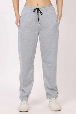 CLOTHINK India Solid Women Grey Track Pants