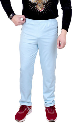LIBSADRESSES Solid Men Blue Track Pants