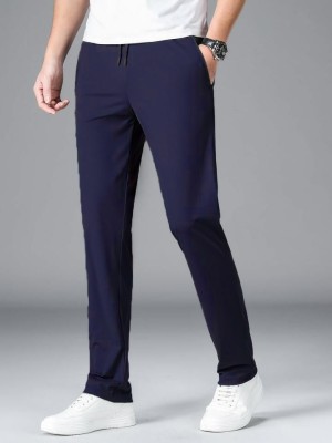 seri choice Solid Men Dark Blue Track Pants