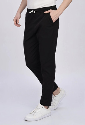 Symvi Solid Men Black Track Pants