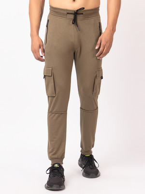 GEE 5 Self Design Men Beige Track Pants