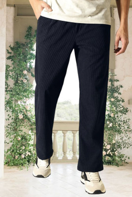 Style Sizzle Solid Men Dark Blue Track Pants