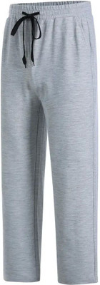Daphne Maurier Solid Men Grey Track Pants
