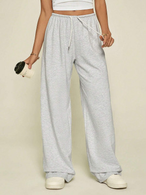 Dockstreet Striped Women Grey Track Pants