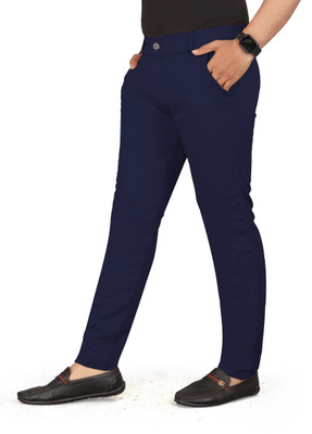 STYROVA Solid Men Dark Blue Track Pants