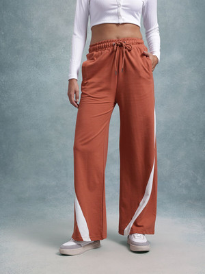 Roadster Colorblock Women Red Track Pants