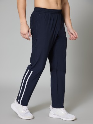 Turnfit Striped Men Dark Blue Track Pants