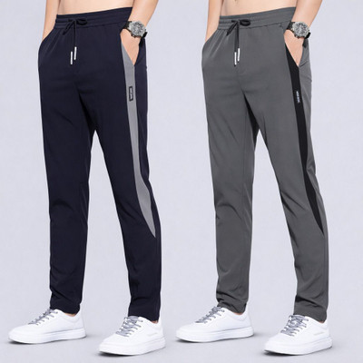 Joggers Park Colorblock Men Multicolor Track Pants
