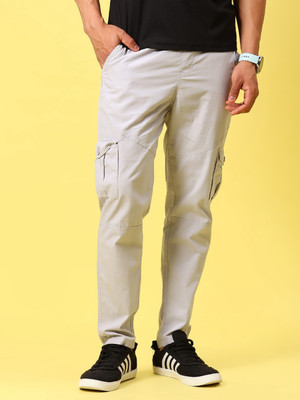 V-MART Solid Men Grey Track Pants