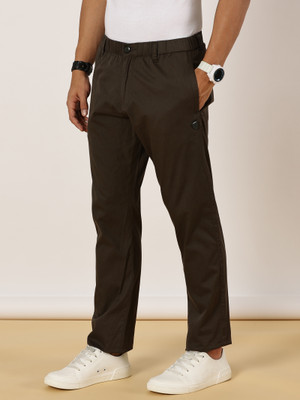 bEEVEE Solid Men Olive Track Pants