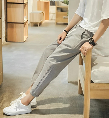clickwell Self Design Men Grey Track Pants