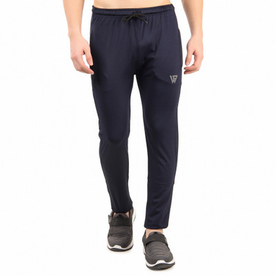 Dressify Solid Men Blue Track Pants
