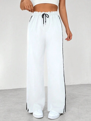 Tabadtod Loose Fit Women White Trousers