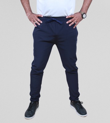 BAD SOUL Solid Men Dark Blue Track Pants