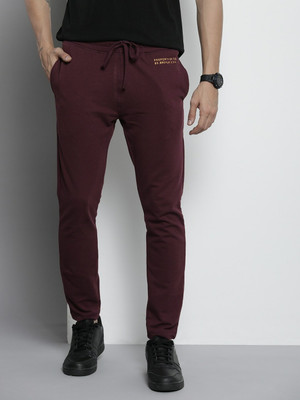 The Indian Garage Co. Printed Men Maroon Track Pants