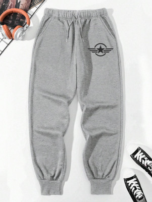 Cartaz Solid Men Grey Track Pants