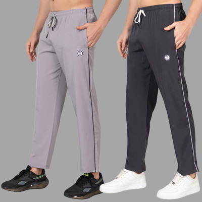 Pyro Spirit Solid Men Grey, Black Track Pants