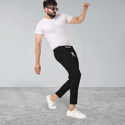 HouseOfCommon Striped Men Black Track Pants