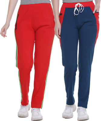 Weboasis Striped Women Multicolor Track Pants