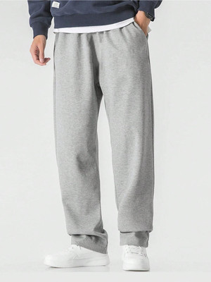 KOTTY Solid Men Grey Track Pants