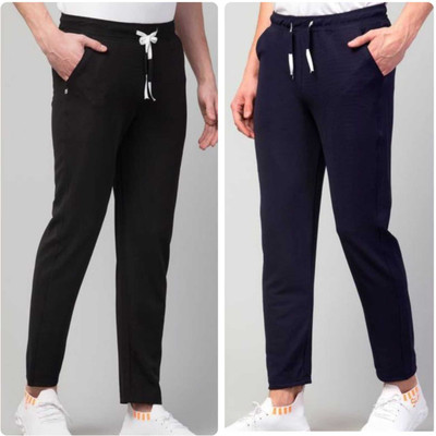 shiva enterprises Solid Men Black, Blue Track Pants