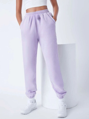 Leriya Fashion Solid Women Purple Track Pants