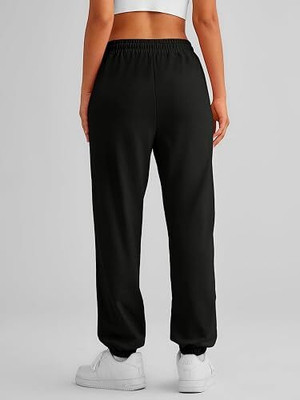 Dockstreet Solid Women Black Track Pants