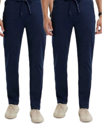 M2kFASHION Solid Men Black Track Pants
