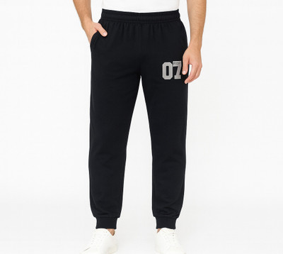 Basis Solid Men Black Track Pants