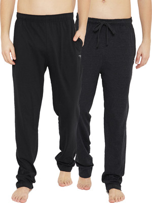 BISHOP COTTON Solid Men Grey Track Pants