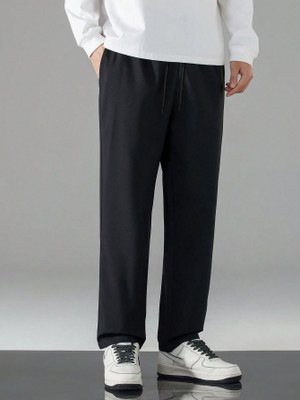 Zimist Solid Men Black Track Pants