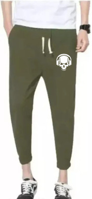 TIARO Self Design Men Green Track Pants