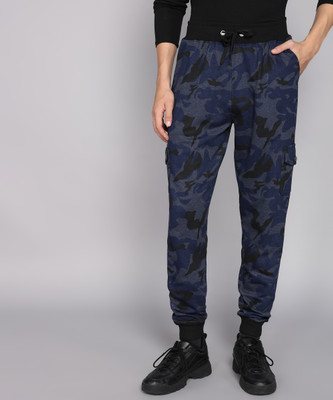 GYRFALCON Printed Men Blue Track Pants